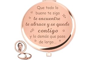 QWZIFY Regalo Mujer Amiga Regalos Amigas Originales Regalo Compañera Trabajo Regalos Para Amigas Espejo Compacto Regalo Amiga Cumpleaños Regalo Amigas Especiales Regalo Mejor Amiga Regalo Para Una Amiga