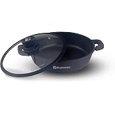 M&uuml;ller Kitchen MK-3038 Low Saucepan with Glass Lid 28 cm for Induction, Non-Stick Coating German Technology