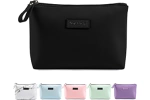 Kleine Kosmetiktasche MAANGE Kleine Make up Tasche Tragbare Reise Schminktasche wasserdichte PU Leder mit Griff Niedliche Vielseitige Reißverschlusstasche für Frauen