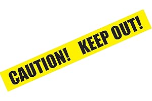 Storm&Lighthouse Yellow Caution Tape 6.1m Halloween Party Decoration for Crime Scenes and Haunted Houses Non-Adhesive Hazard Tape Warning Tape Caution Keep Out Barrier Tape Indoor and Outdoor