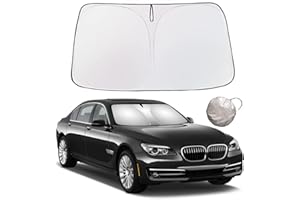 ZIMOHE Pare-Soleil pour Voiture - Bloque Les Rayons UV Protecteur de Pare-Soleil, Pare-Soleil pour Garder Votre véhicule au Frais et sans dommages,Pare-Brise Universel pour Pare-Brise de Voiture (M)