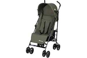 Bebeconfort Rainbow Passeggino Leggero e Reclinabile, Pieghevole Chiusura ad Ombrello, Passeggino da Viaggio Maneggevole e Compatto, 6 mesi - 4 anni, Fino ai 22 kg, colore Mineral Green