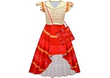 Cekalue Kids Girls Dolores Madrigal Costume Dress Princess Performance Dresses Halloween Cosplay Outfit