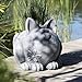 Produktbild Pflanztopf Katze Magnesia grau Höhe 34 cm, Outdoorgeeignet, Pflanzen, anpflanzen, Gartendeko, Skulptur, Tierfigur