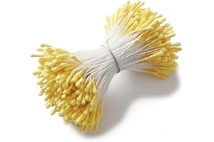 TPZORJX 400pcs Noyau De Fleur Fait à La Main Simulation, cure-pipes avec deux têtes de perles de 2 mm, Pour le bricolage, Bouquet de fleurs, Nettoyeur de pipes, Accessoires pour projet d'artisanat DIY