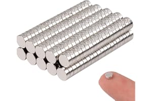 OCEUMAOA 200 Stück Mini Magnete Stark Neodym Magnete 4x1.5mm Kleine Magneten Runde für Pinnwand Magnettafel Kühlschrank Whiteboard Handwerk Fotos Starke Magnets