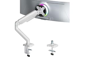 ARES WING Support de Moniteur pour écran Plat incurvé de 17" à 40" - Hauteur réglable - Charge maximale : 12 kg - Support VESA 75/100 mm - Support de Bureau