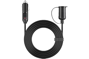 JOYMY KFZ Verlängerungskabel 12V, 5M Zigarettenanzünder Verlängerungskabel,Sicherung für 12V/24V, Zigarettenanzünder Buchse Stecker für Camping Kühlbox auto