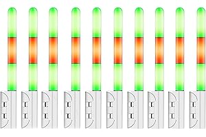 FUFRE Luz de pesca electrónica, indicador de picada de pesca, varillas luminosas LED de pesca, luz LED de pesca, barra de brillo de pesca, caña de pescar flotante, accesorio de pesca