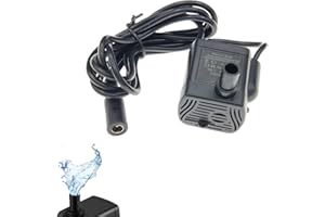 REINREUDE Solar Water Pump 12v,Submersible Fountain Pump for Pond,Mini Water Pump,Aquarium & Water Features - Mini,Powerful,Low Noise,Small Fish Tank Pump for Gardens,Small Fountain Pump(Dc12v)