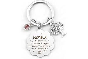 HOOSMOON Portachiavi Nonna Regalo Nonna Regali Nonna Compleanno Nonna Idee Regalo, Regalo Nonna Compleanno Regali Nonna Idee Regalo per la Nonna Regalo Festa Della Nonna Regalo Pensione Nonna Personalizzati