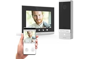 EXTEL Visiophone filaire connecté Extel Connect 2 ultra plat facile a installer connecté smartphone ou depuis votre moniteur 7' tactile vision nocturne wifi