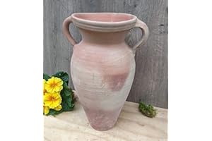TERRACOTTA-TOEPFE-DE Rustikale Amphore ca. 45 cm hoch mit 2 Henkel aus Terracotta Terrakotta Vase Krug Deko Garten Mediterran