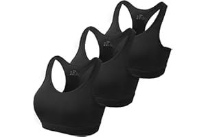 HBselect Sport BH Bustier Damen Bralette Nathloser mit Polstern Sportbekleidung ohne Bügel atmungsaktiv Joggen Yoga Jumping Fitness