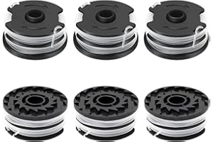 JAMSSOW bobinas de repuesto para cortabordes Parkside TLP-01, bobina de hilo para Parkside PRTA 20-Li C3, A1, B1, B2, PRT 550 A1, A2, A3, A5, B6, PRT 300 A1, Ø 1,6 mm, 10 m longitud (6 bobinas)