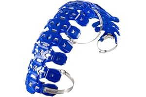 SINKEES Universal Motorcycle Pipe Guard Flexible Exhaust Heat Shield for Off-road Bikes for 2-stroke Bikes (Blue)