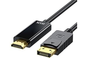 VIEVRE 4K Displayport auf HDMI Kabel, DP auf HDMI 1M, Display Port zu HDMI für Monitor, Projektor, Laptop, PC, AMD, TV