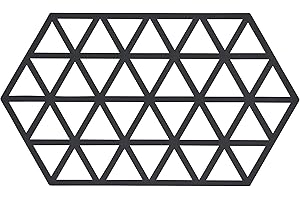 ZONE DENMARK Dessous de Plat Design Triangles Silicone Noir - Grand Modèle