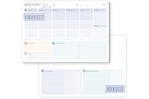 ‎HÄFFT Häfft® Wochenplaner Block A4 ohne festes Datum "Office Life" 50 Blatt - Terminplaner undatiert mit To-do-Liste, Zielen & mehr - klimafreundlich & nachhaltig