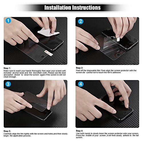 iPhone7 6s 6 Panzerglasfolie,[2-Stück] Trusda 0,3mm Dünn, 9H Härtegrad,2.5D Abgerundete Kanten Kratzfest Hohe Transparenz Fingerabdruck frei Blasenfrei,3D Touch kompatibel,iPhone Displayschutzfolie - 8