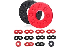 KONAMO 24 Pcs Guitar Strap Locks,Guitar Accessories,Silicone Rubber Guitar Strap Blocks,Guitar Locks for Locking Guitar Strap Red