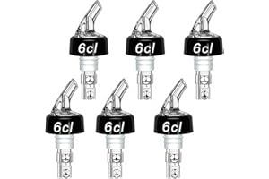 Zyluniy Bouchon Doseur Alcool 6cl, 6pcs Bec Verseur Réglable pour Vin rouge, Whisky, Alcool blanc et Vin jaune, Doseur Liquide Précis