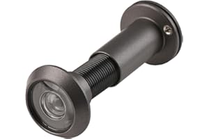 TINSHOW Door Viewer for Safety, Peephole Camera for Front Door Wide Angle Door Spy Hole with Privacy Cover for 35-60mm Doors Universal Plug Hole 2-in-1 with Doorbell for Household Use（Grey）