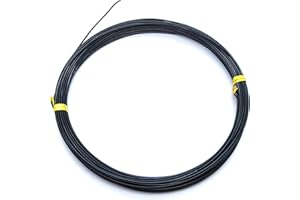 ESHAN Craft Wire 0.8mm 10m Anodized Black Aluminum Wire for Bead Making Art Craft DIY Embellishment Decoration Florist Supplies (Silver)