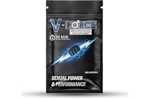 V-Force 15 Pills 100mg - Boosted Stamina & Performance for Men - Stronger, Harder & Enhanced Firmness - Natural Male Food & Herbal Supplement for Prolonged Results