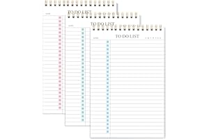 RUKAR To Do List Notepad 3pcs/set - Daily Planner Notepad Undated 52 Sheets Tear Off, 5.5" x 8.3" Planning Pad Checklist Productivity Note Pad for Work and Personal Organized