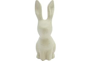 ‎DECOPATCH Decopatch SA216C - Kaninchen S aus Pappmache 12,5x7,5x21,5 cm, mit langen Ohren, ideal zu Ostern, 1 Stück