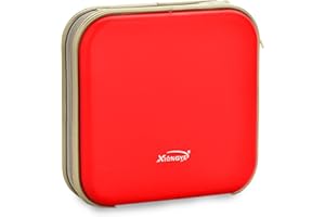 Biluer Estuche Porta CD 1PCS Portátil Bolsa de CD/DVD Estuche para 40 CDs Porta Almacenamiento DVD Bolsas Muy Adecuado para Viajar Usar en Automóviles y en Casa Caja CD (Rojo)