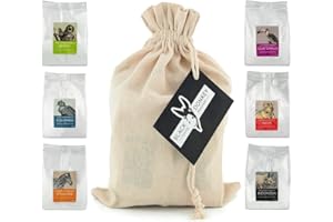 BLACK DONKEY Confezione Regalo - COFFEES OF THE WORLD | Caffè in Grani 600g (6 x 100g) - 6 Pregiate Qualità di Caffè Monorigine | Idea Regalo per Lui o per Lei