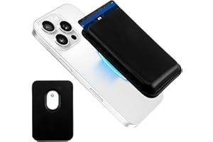 CJMUQHEHH Wallet Für MagSafe, Magnetic Kreditkartenetui Handy Kartenetui, Leder Magsafe Kartenhalter Für 3-Karten-Halter, Kompatibel Mit iPhone 16 15 14 13 12 Pro/Pro Max/Plus/Mini Series, Schwarz