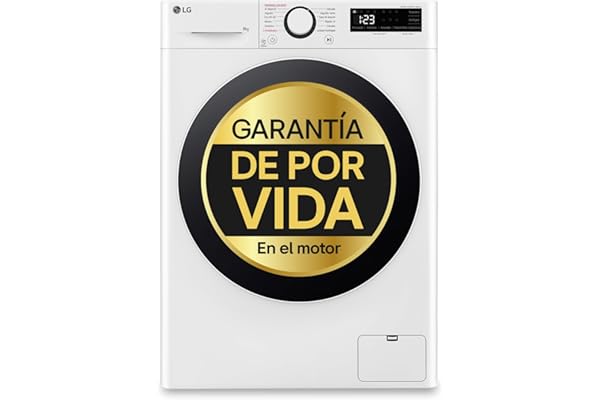 LG F2WR5S08A0W - Lavadora Inteligente, 8kg, AI Direct Drive, 1200rpm, Carga Frontal, Algodón Turbo, Vapor Steam, Fondo Reducido, Clasificación A, Serie 500, Blanco