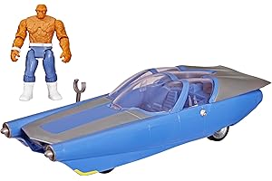 Marvel Studios, The Fantastic Four Epic World of Action, Fantasticar Aerodeslizador y Auto, Set de Figura y Coche de Juguete