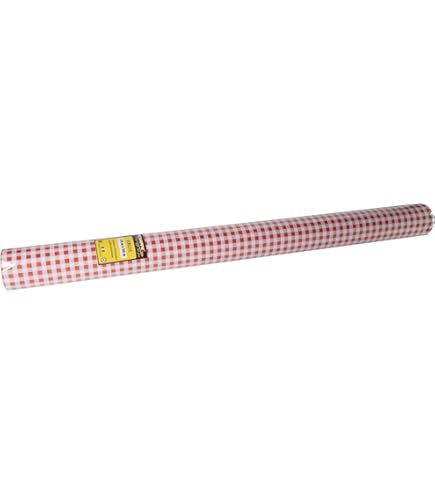 PAPSTAR papieren tafelkleed met damast reliëf 50 m x 1 m rood Vichy Karo 87101 tafelkleed Oktoberfest Wiesn Beiers