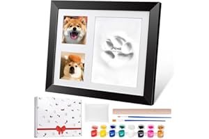 XHYASD Pfotenabdruck Set Hund,Pfotenabdruck Set Katze,Hundepfoten Abdruck Machen,Pfotenabdruck Set Hund mit Bilderrahmen,Pfotenabdruck Set Katze mit Bild,Baby Abdruckset,Baby Fussabdruck Set (Schwarz)
