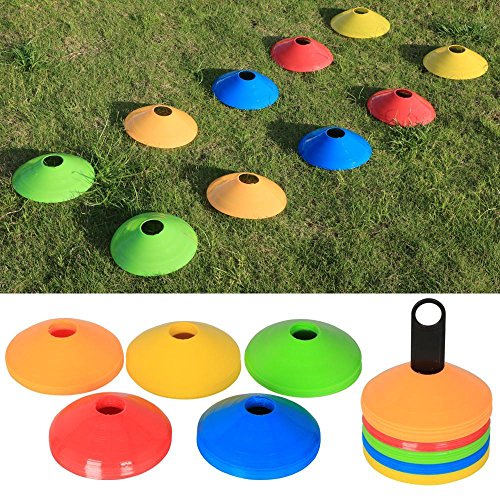 Yahee 50er Set Markierungshütchen Markierungsteller Markierteller mit Auflage bunt - 2