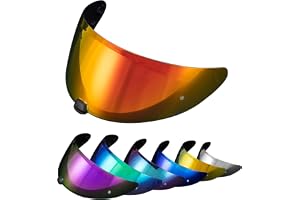 PSLER Hjälmvisir för HJC i70 i10 HJ-31, tonad visir motorcykel UV-skydd ansiktsskydd ersättningstillbehör (djupröd)