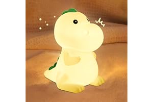 AGSTMG Kids Night Light Squishy Dinosaur Nightlight for Kids Room 7 Color Changing Children Bedside Lamp Portable Rechargeable Touch Dimmable Baby Silicone Cute Night Light Dinosaur Lamp for Boys Girls
