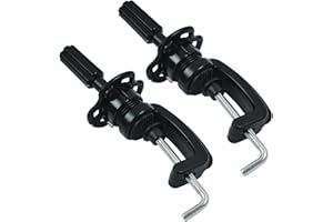 YANTAISIYU 2 Pieces Wig Head Stand Cosmetology Mannequin Holder Clamp Manikin Training (Black)