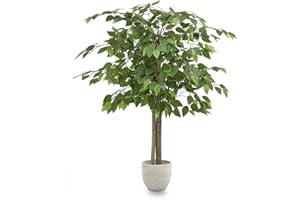 Maia Shop | Ficus Artificiale | Piante Finte | Misure: 105 x 70 cm | Piante Finte da Interno | Pianta Artificiali | Albero | Piante Finte Decorative | Decorazioni casa