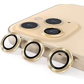 ile uyumlu Kamera Lens Koruyucu 9H Temperli HD Cam Kamera Koruyucu Metal Darbeye Dayanıklı &Ccedil;izilmez Kasa (Gold, iPhone 11Pro 