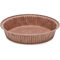 Ecopack Runde Backformen Aus Papier – 8 Stück, 25x2,5 Cm, Backofenfest Bis 220°C, Antihaftbeschichtet