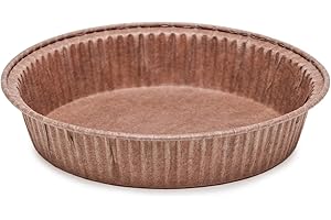 Ecopack stampi monouso per crostatine e frittate in Carta Antiaderente, Resistenti Fino a 220°C, Misure mm 90x20, 50 pz