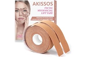 Akissos 2 Rolls Anti Wrinkle Patches Face Patches Neck Patches Unisex For Firming and Tightening Skin 2.5cm*5m