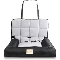 Seggiolino Auto Per Cani Tectake® - Imbottito, Con Guinzaglio Di Sicurezza E Cinghie Regolabili, Rivestimento Lavabile, Grigio