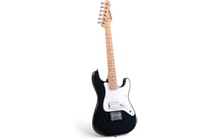 SONICAKE Chitarra Elettrica per Bambini 30", Corpo in Legno Massello con Pickup Humbucker, Manico e Tastiera in Legno Monopezzo, Chitarra Junior QGT-50