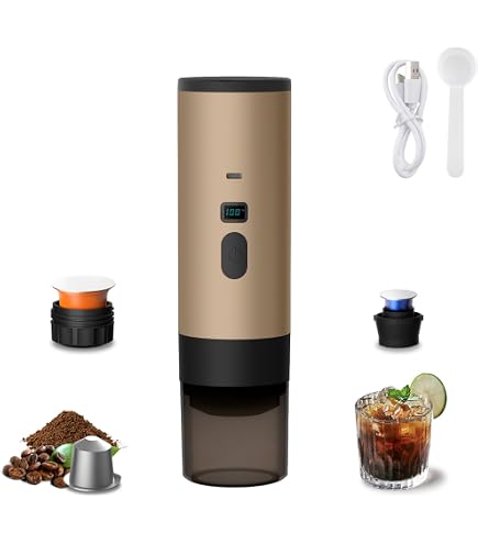 Macchina Da Caffè Portatile 3 In 1 - Compatibile Con Capsule Nespresso, Dolce Gusto E Caffè Macinato, Ideale Per Viaggi E Ufficio